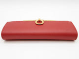 Salvatore Ferragamo Gancini Red Leather Continental Wallet Do0925lrxde