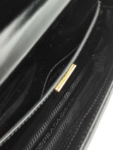 Prada Polished Black Leather Shoulder Bag Eb0726ixzdu