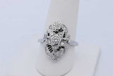 0.25cttw Diamond Ring In 14k White Gold 5.1 Grams Size 8.75 Eb1026pxzde