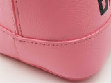 Balenciaga Small Logo Ville Top Handle Bag In Pink Grained Leather Fw0925rzxdu