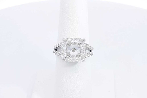 8ctw Lab Grown Cushion Cut Diamond In 14k White Gold 5.3g Size 6.25 Eb1023csxzsa