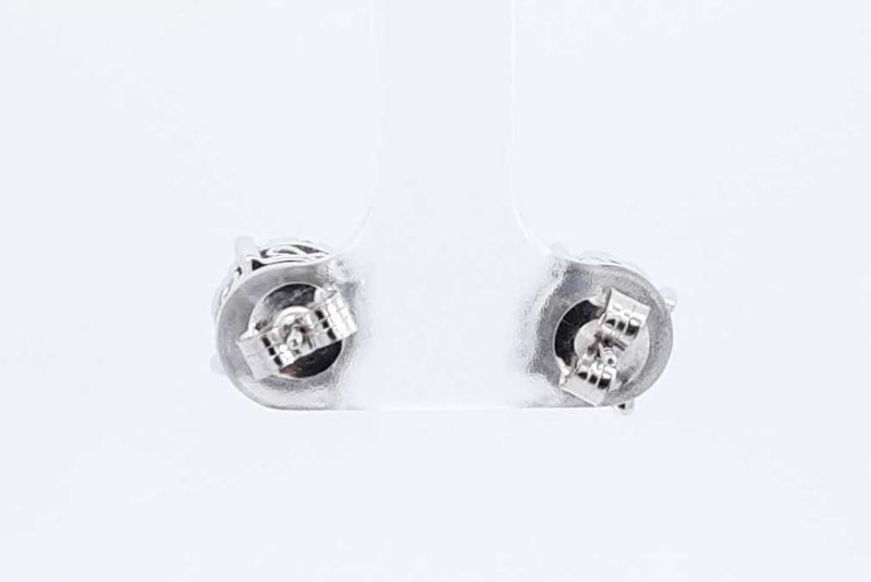 Approx. 0.90ctw Diamond Stud Earrings In 14k White Gold 3.5 Grams Eb0724pxzdu