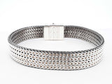 John Hardy Rata Woven Link Reversible Bracelet In Sterling Silver 39.3 Grams 7 Inch Fw0626wxzdu
