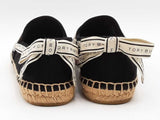 Tory Burch Ribbon Espadrille Black Shoes Size 7.5 Aa0726wzsa