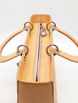 Christian Dior Lady Dior Cannage Patent Leather Tote Bag Eb0826cxzde