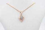 10k Yellow Gold Diamond Pendant & 18k Yellow Gold Chain 3.1 Grams 15.5 Inch Eb0826ooxsa