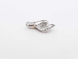 0.59 Cttw Diamond & 10k White Gold Swirl Pendant 1.7 Grams Fw0126lsrdu