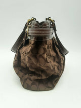 Coach Hampton Signature Carryall Brown Jacquard Satchel Fw1124lrsa