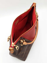 Louis Vuitton Monogram V Tote Mm In Monogram Canvas & Red Leather Fw0626loxzdu