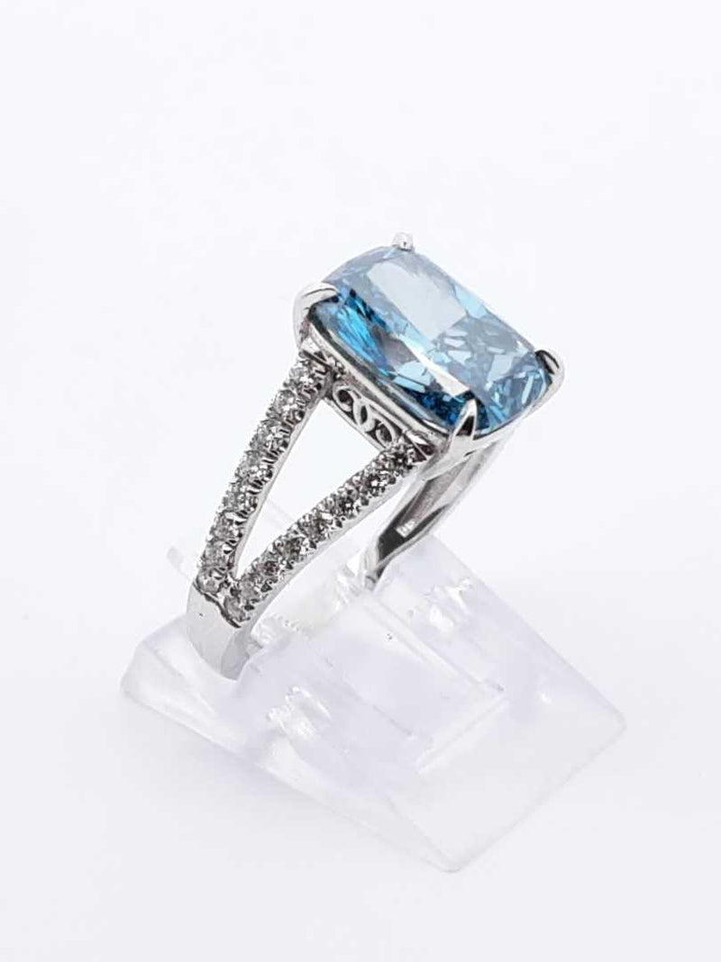 4.11 Cttw Lab Grown & Natural Diamond 14k White Gold Ring Size 6.5 Fw1023pesrdu