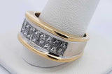 1.6ctw Diamond Ring In 18k Yellow & White Gold 17.5 Grams Size 11 Eb0125sxzsa