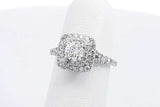 0.64ctw Diamond Ring In 14k White Gold 3.4 Grams Size 4 Eb1225orxdu