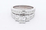 1.48cttw Diamond Ring In 14k White Gold 6.6 Grams Size 5.75 Eb0726wcrsa
