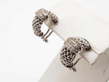 Natural Diamonds 0.925 Sterling Silver 7.4g Lever Back Cuff Earrings Do0426crde
