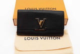 Louis Vuitton Capucines Black Leather Wallet Eb0825lxzde