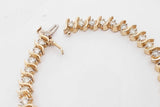 3.04cttw Diamond S Link Tennis Bracelet 14k Yellow Gold 14.5g 7 Inch Eb0526cxzsa