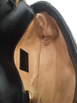 Gucci Chevron Quilted Black Leather Marmont Mini Shoulder Bag Eb0626wrxsa