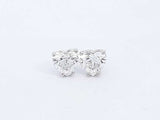 Lab Grown Heart Shape Diamond 3.12ctw Stud Earrings In 14k Wg 2.2g Eb0624erxsa