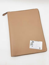 Fendi Essentials & Document Pouch In Dark Honey Vitello King Leather Fw00626crdu
