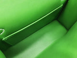 Hermes Mini Kelly Tricolor Green Gray Epsom Palladium Hardware Bag Do0925oxzxzde