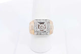 0.93ctw Diamond Ring In 14k Yellow Gold 8.4 Grams Size 8.5 Eb0325cexsa