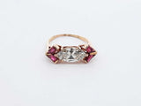 1.5ctw Diamond .40ctw Ruby 14k Yellow Gold 3.3 Grams Ring Size 6.5 Sd1224pzxzdu