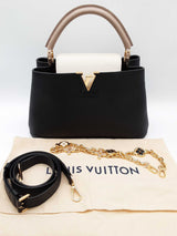 Louis Vuitton Capuccine Black White Leather Shoulder Bag Do0525ooxzde