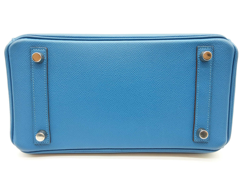 Hermes Birkin 25 Mykonos Blue Epsom Palladium Handbag Do0925lsxzxde