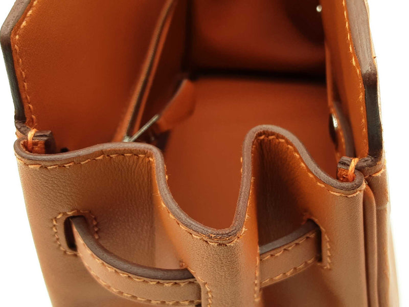 Hermes Shadow Birkin 25 Potiron Orange Swift Palladium Handbag Do0425oxzxzde