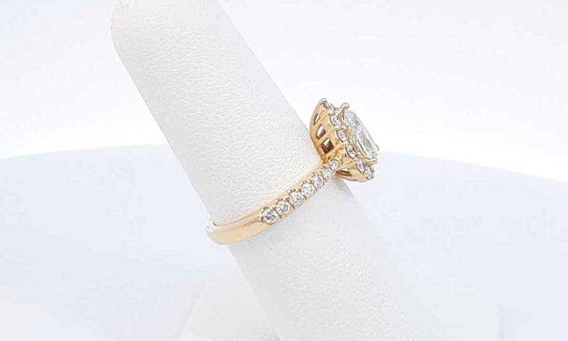 14k Yellow Gold Lab Grown Pear Shape Diamond Ring Size 6.25 Ebixzdu 144030003403