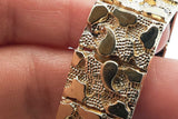 14k Yellow Gold Nugget Link Bracelet 31.9 Grams 8 Inch Eb0726olxzde