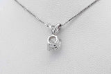 0.30ctw Diamond Pendant Necklace In 14k White Gold 1.2 Grams 19 Inch Eb0626lorsa