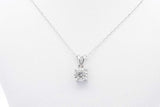 Approx. 0.15ctw Diamond Pendant & Chain In 14k White Gold 1.5g 19 In Eb1024exsa