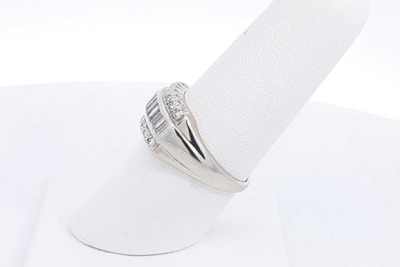 Diamond Ring In 14k White Gold 4.9 Grams Size 7.5 Eb0125wxzsa