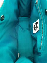 Telfar Cyan Blue Vegan Leather Medium Shopping Tote Bag Do0726rxde