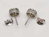 Peridot 0.925 Sterling Silver 4.5g Necklace Stud Earrings Ensemble Do0925lide