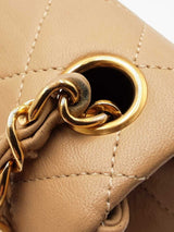 Chanel Classic Mini Square Flap Bag In Tan Diamond-quilted Leather Fw1225lxzxdu