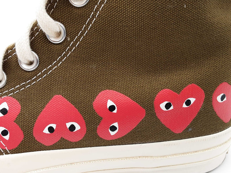 Converse X Comme Des Garcons Chuck Multi Hearts Green Shoes Us 9 M Do0825wrde