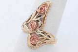 14k Yellow Gold Rose Filigree Ring 3.1 Grams Size 8.75 Eb0626lexde
