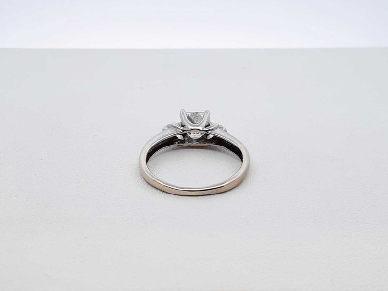 0.78 Cttw Diamond & 10k White Gold Ring With Cert 1.9 Gram Size 5 Fw1124pxzdu