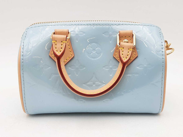 Louis Vuitton Vernis Monogram Nano Speedy Sky Handbag Sd0825opzxsa