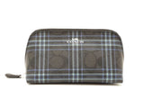Coach Cosmetic Pouch In Multicolor Plaid Signature Coated Canvas Fw0725pzdu