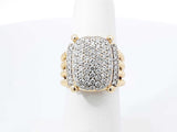 David Yurman Diamond & 18k Yellow Gold Wheaton Ring 16.2 Grams Size 5.75 Fw0726lorxdu
