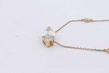 2.0ctw Lab Grown Marquis Diamond Pendant Necklace In 14k Yellow Gold Eb0126srxsa