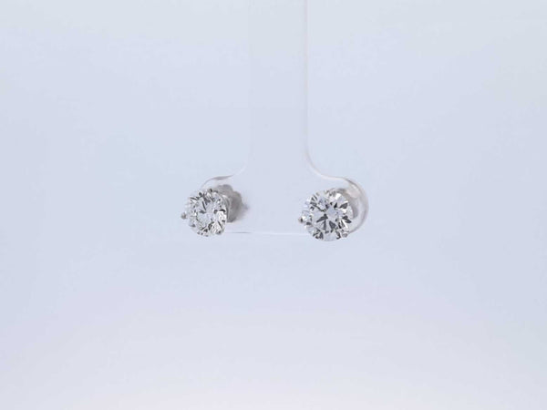 2.0 Cttw Lab Grown Diamond & 14k White Gold Stud Earrings 1.1 Grams Fw0723srxdu