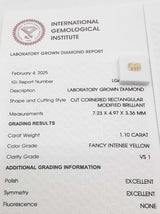 1.10 Carats Cut Cornered Rectangular Cut Lab Grown Diamond Do0726wxzde