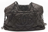 Chanel Iridescent Black Leather Cc Logo Shoulder Bag Eb0526rxzsa