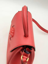 Versace La Medusa Red Leather Top Handle Bag Eb0125rxzsa