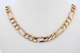 18k Yellow Gold Figaro Chain Necklace 23 Grams 24 Inch Eb0326owxzde