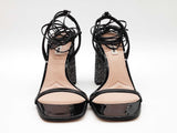 Miu Miu Vernice Glitter And Pantent Leather Heels Size 38eu 8us Sd1225lrzde
